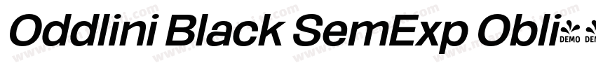 Oddlini Black SemExp Obli字体转换